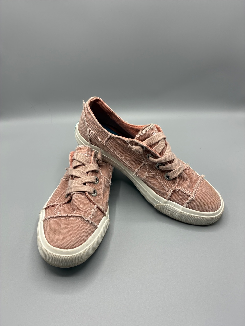 Blowfish Distressed Canvas Sneakers - Dusty Rose